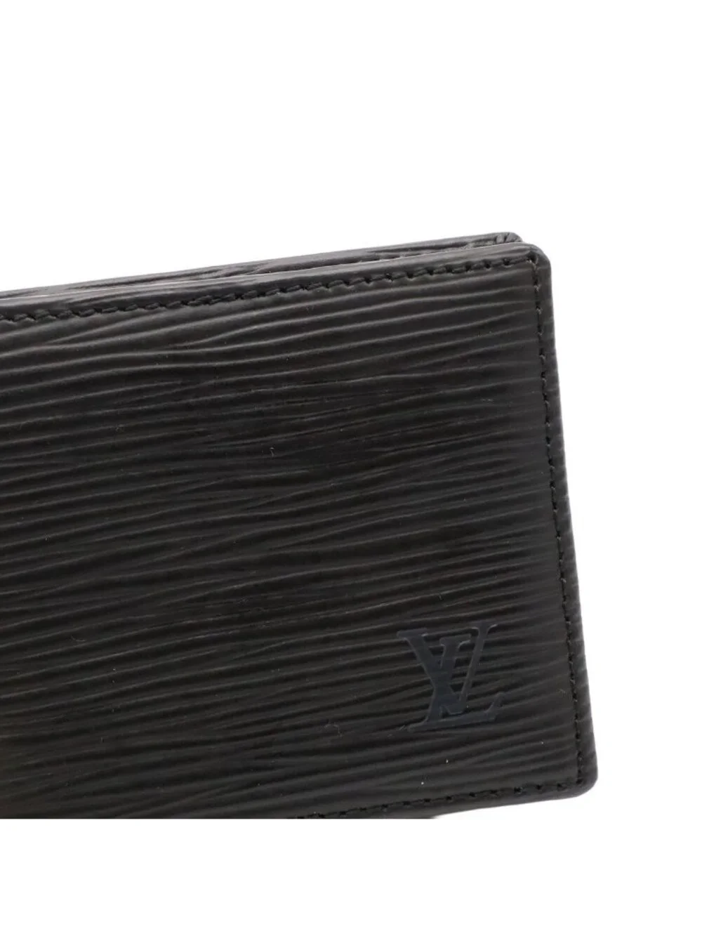 Louis Vuitton Epi Porte Monnaie Boite Coin Purse Square Shape Leather Noir Black